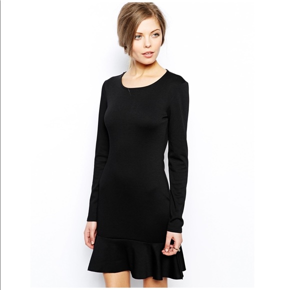 Asos long sleeve peplum hem dress - XS /S - Picture 13 of 14